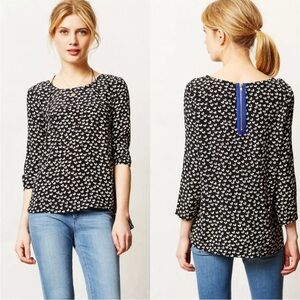 Anthropologie Black and White Patterned Top